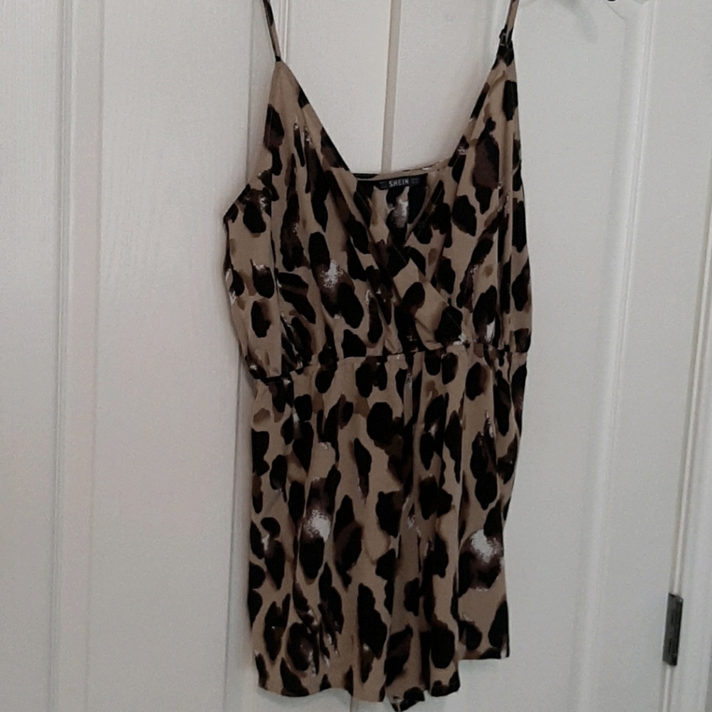 Leopard print romper